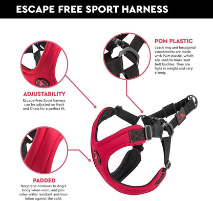 Gooby Escape Free Sport Harness Turquoise Small