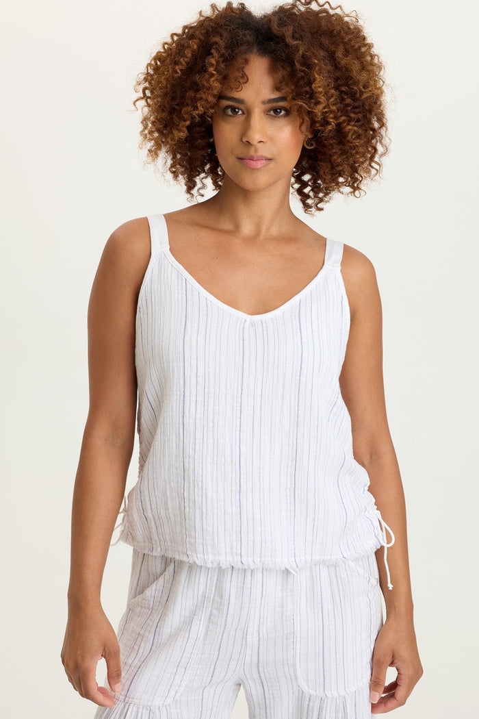 XCVI Grethel Stripe Gauze Tank