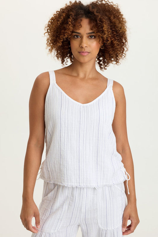 XCVI Grethel Stripe Gauze Tank