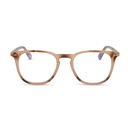 GRIFFIN - CREAM TORTOISE + BLUE LIGHT READERS front