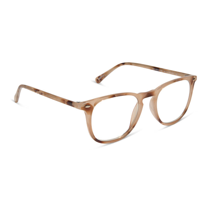 GRIFFIN - CREAM TORTOISE + BLUE LIGHT READERS angle