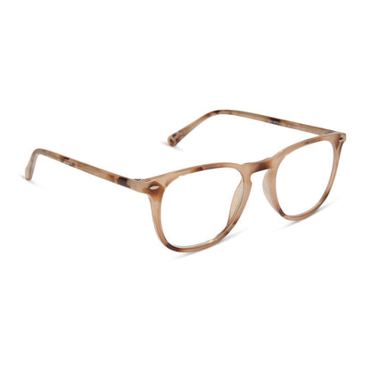 GRIFFIN - CREAM TORTOISE + BLUE LIGHT READERS angle