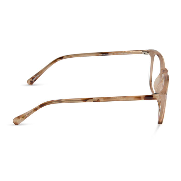 GRIFFIN - CREAM TORTOISE + BLUE LIGHT READERS side
