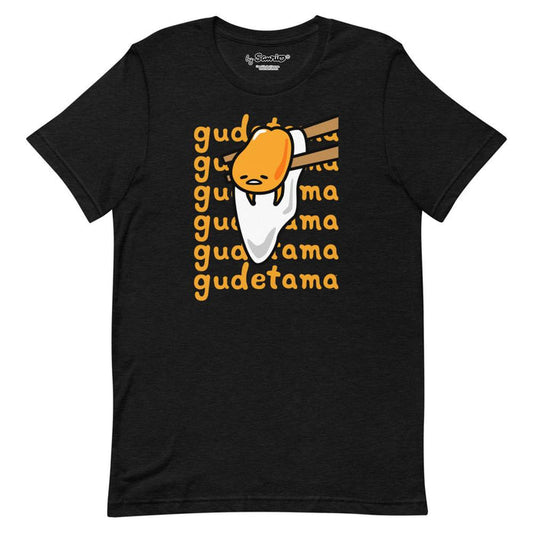Gudetama Watashi Wa T-Shirt (Black) Apparel Printful XS