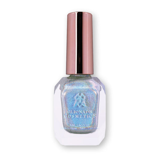 Bottle of nail polish containing H₂Olo Nail Lacquer on a white background.