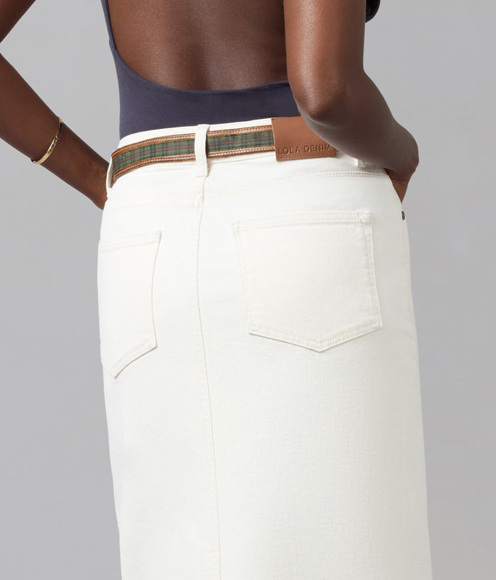 HALSTON-RAW High Rise Maxi Skirt