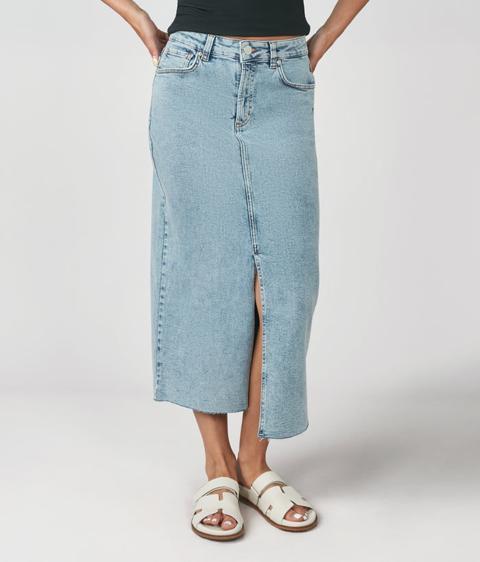 HALSTON-VIB High Rise Maxi Skirt