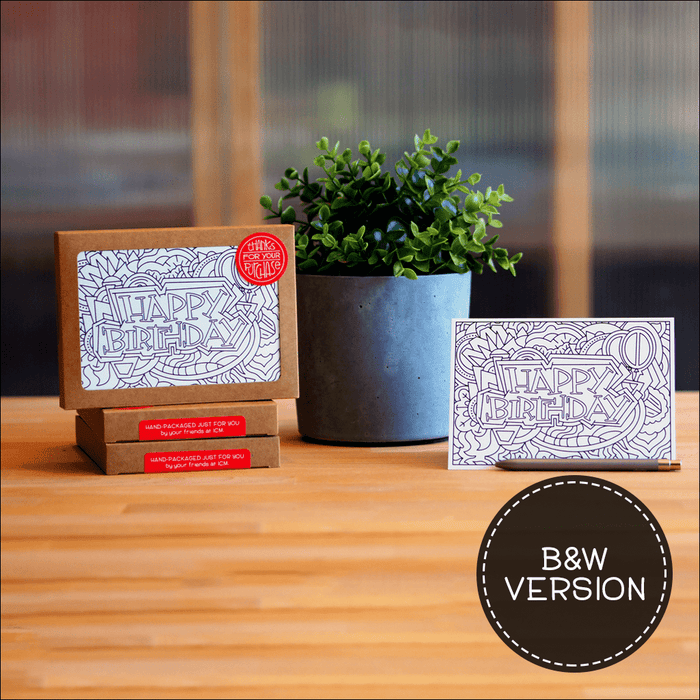 B&W Happy Birthday Cards
