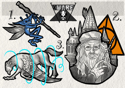 Harry Potter inspired designs by Emily