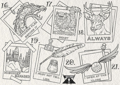 Harry Potter inspired designs by Emily
