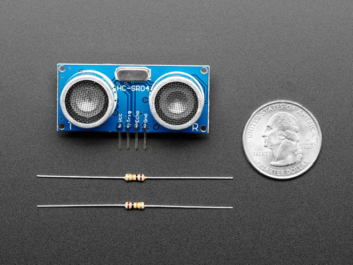 HC-SR04 Ultrasonic Sonar Distance Sensor + 2 x 10K resistors by The Pi Hut - The Pi Hut
