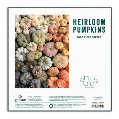 Heirloom Pumpkins 1000 Piece Puzzle in Square Box 1000 Piece Puzzles Christine Chitnis