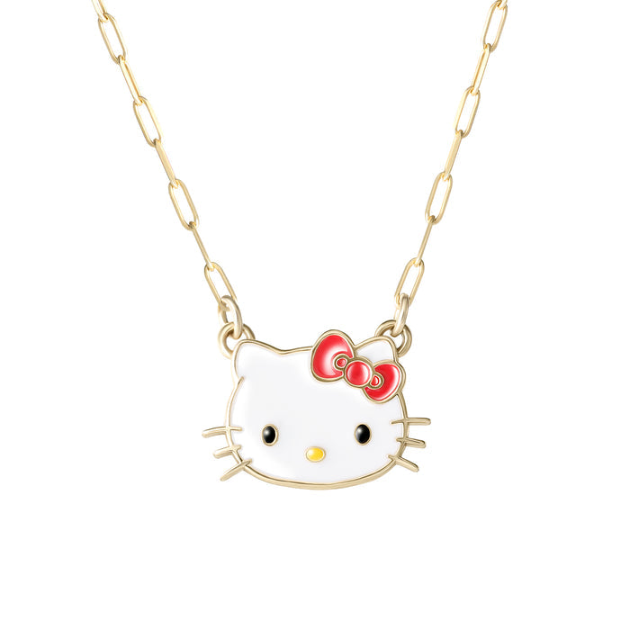 Hello Kitty 10K Yellow Gold Mini Link Necklace Jewelry JACMEL JEWELRY INC