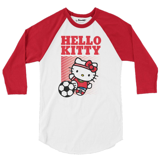 Hello Kitty Soccer Raglan Apparel Printful