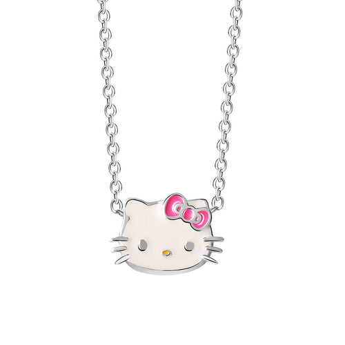 Hello Kitty Sterling Silver Enamel Necklace Jewelry JACMEL JEWELRY INC