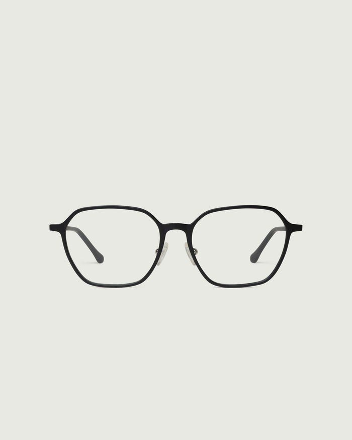 Charcoal::Helsinki+ Eyeglasses square black plant-based plastic front