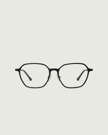 Charcoal::Helsinki+ Eyeglasses square black plant-based plastic front