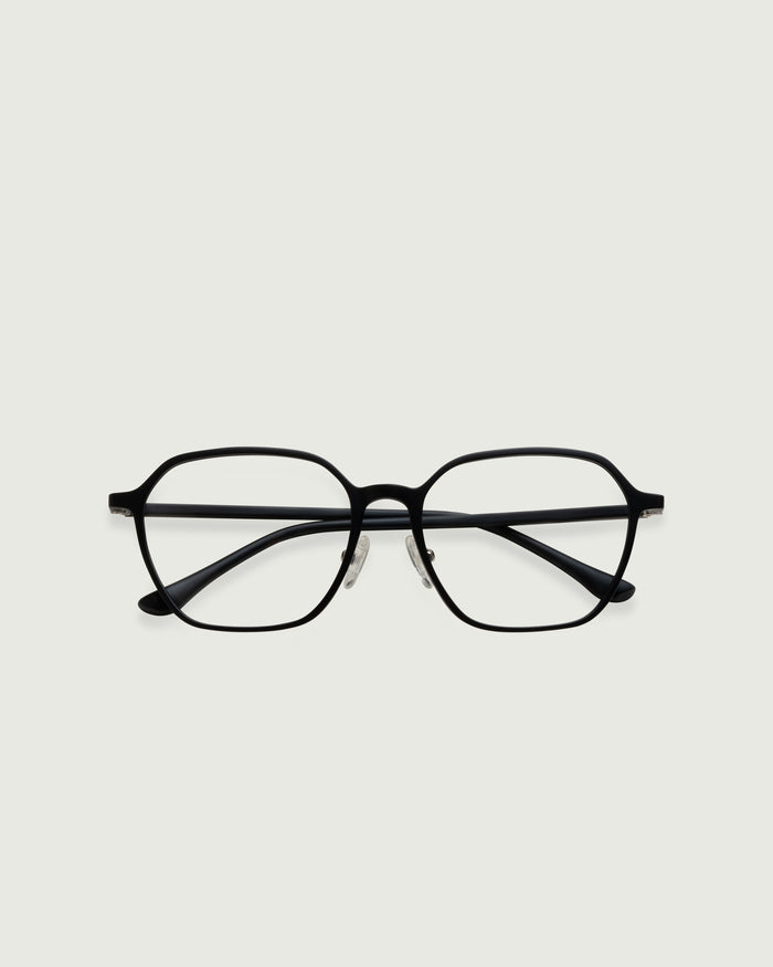Charcoal::Helsinki+ Eyeglasses square black plant-based plastic top