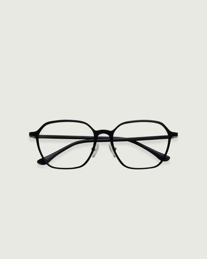 Charcoal::Helsinki+ Eyeglasses square black plant-based plastic top