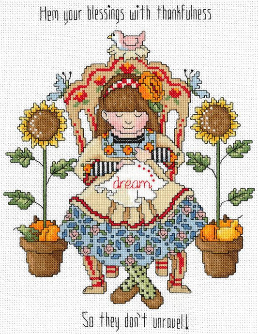 Hem Your Blessings Counted Cross Stitch Kit