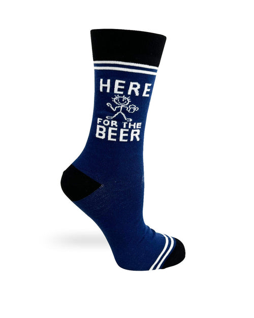 Here for the Beer - Hey Now Unisex Crew Socks