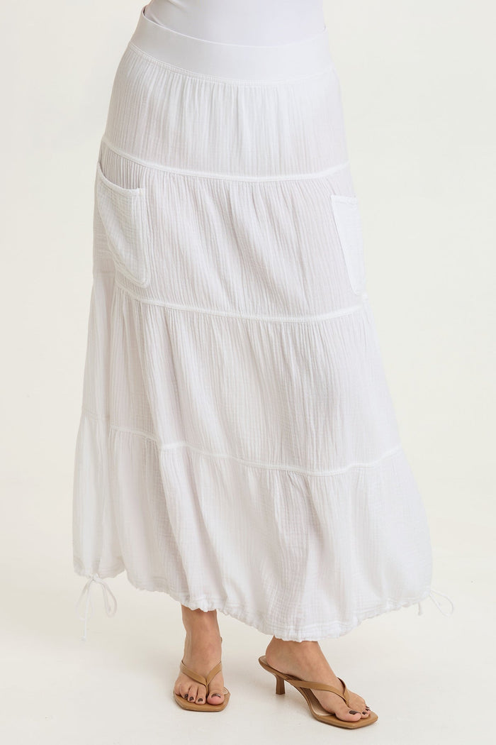 XCVI Hewson Gauze Bubble Tiered Skirt