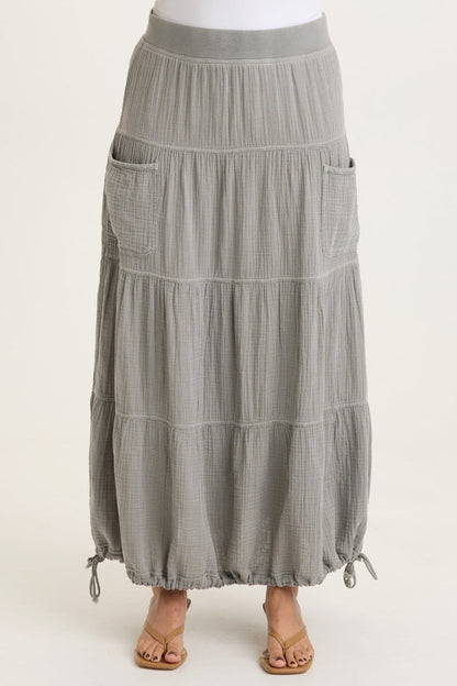 XCVI Hewson Gauze Bubble Tiered Skirt