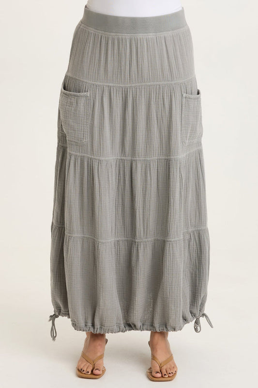 XCVI Hewson Gauze Bubble Tiered Skirt