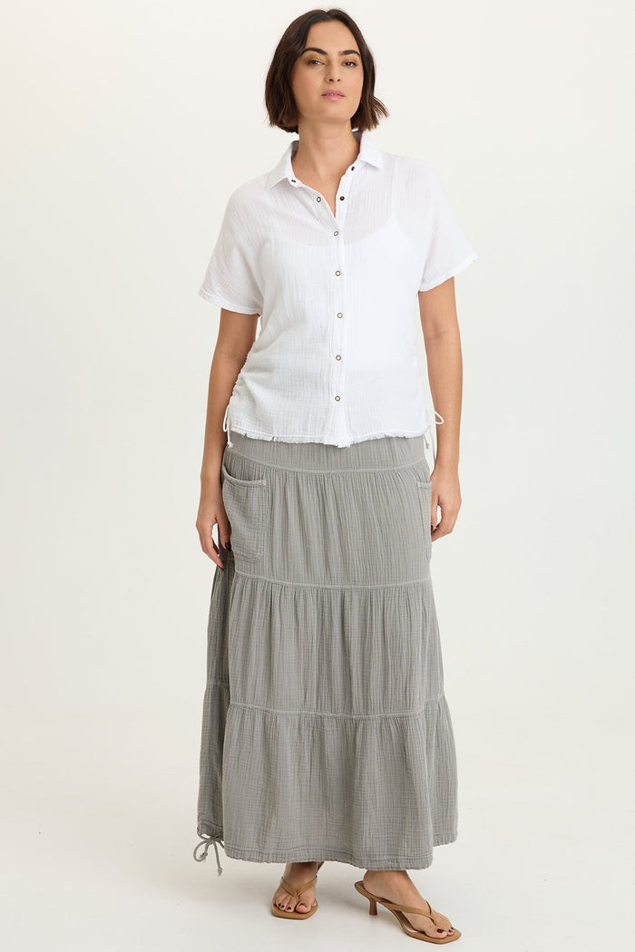 XCVI Hewson Gauze Bubble Tiered Skirt