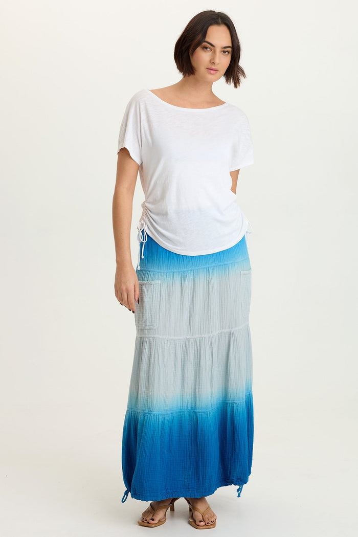 XCVI Hewson Gauze Bubble Tiered Skirt