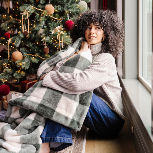 HOLIDAY PRINTED FAUX FUR XL THROW BLANKETS