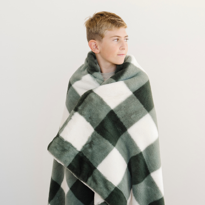 HOLIDAY PRINTED FAUX FUR XL THROW BLANKETS