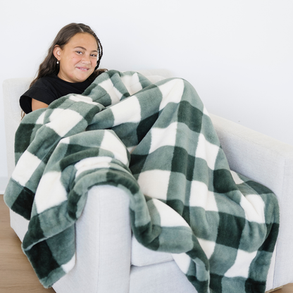 HOLIDAY PRINTED FAUX FUR XL THROW BLANKETS