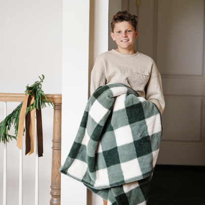 HOLIDAY PRINTED FAUX FUR XL THROW BLANKETS