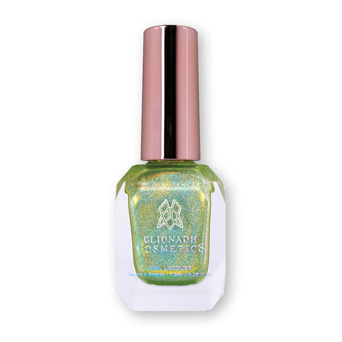 Bottle of nail polish containing Holondaise Nail Lacquer on a white background.