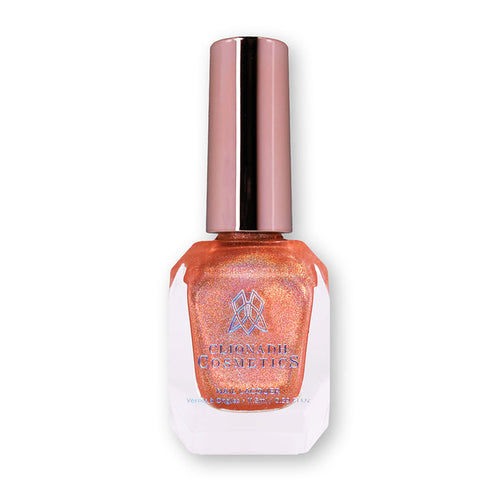 Bottle of nail polish containing Holoritos Nail Lacquer on a white background.