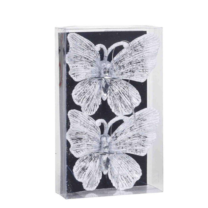 Home & Styling 11cm 2 Piece Hanging Decoration - Silver