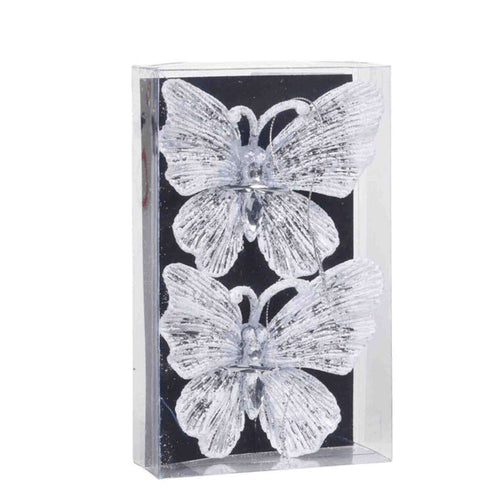 Home & Styling 11cm 2 Piece Hanging Decoration - Silver