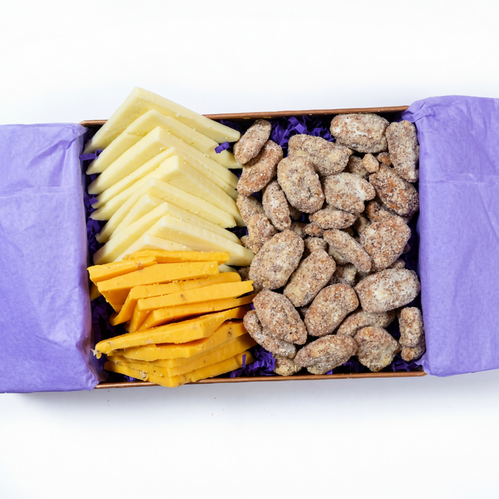 Sugar Plum Chocolates Pecans and Cheese Snack Gift Tin