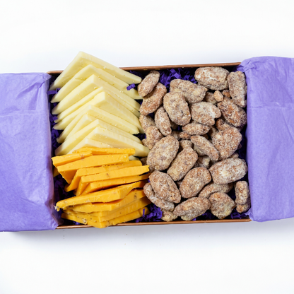 Sugar Plum Chocolates Pecans and Cheese Snack Gift Tin