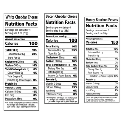 Cheddar Cheese and Pecan Nutrition Facts