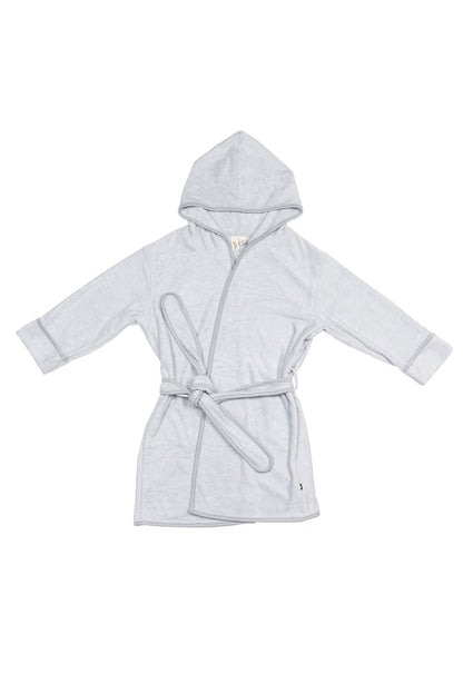 Hooded Bath Robe in Storm Gray