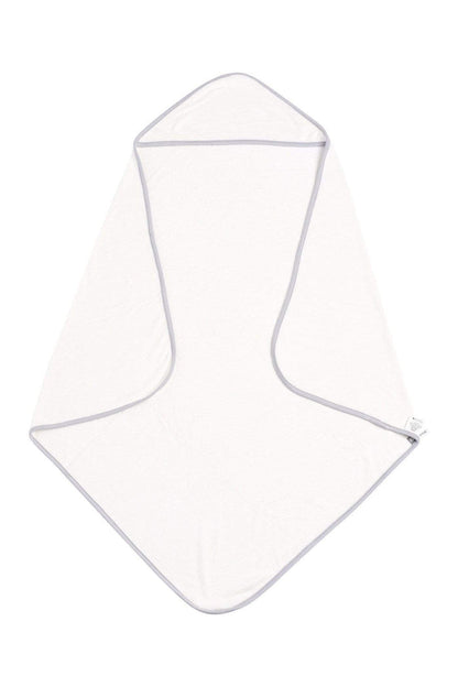 Kyte Baby Hooded Bath Towel in Cloud with Storm Trim