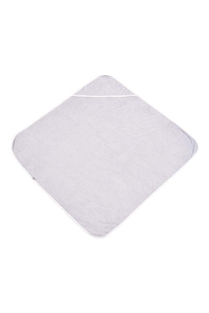 Kyte Baby Hooded bamboo terry Bath Towel in Storm with Cloud Trim