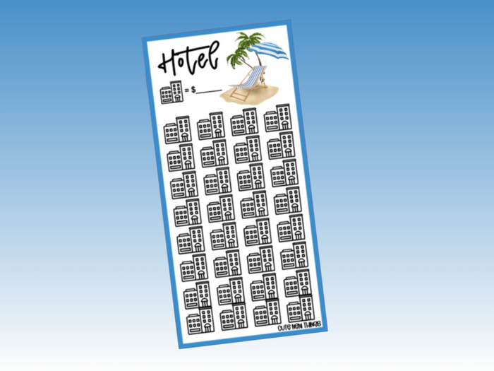 Hotel | Savings Insert or Cash Envelope | Beach | Travel | Pick Your Budget