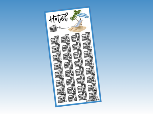 Hotel | Savings Insert or Cash Envelope | Beach | Travel | Pick Your Budget