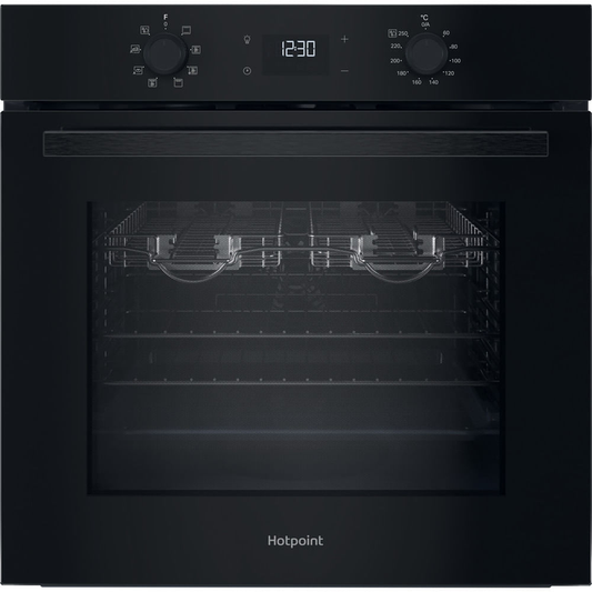 Hotpoint HO455HZBUK Class 2 Built-In Single Multifunction Oven with Multiflow and Easy Grill Black