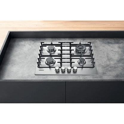 Hotpoint PPH 60G DF IX UK Gas Hob Silver Silver