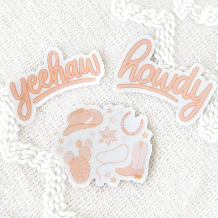 Howdy Sticker, 3x2 in. | Western