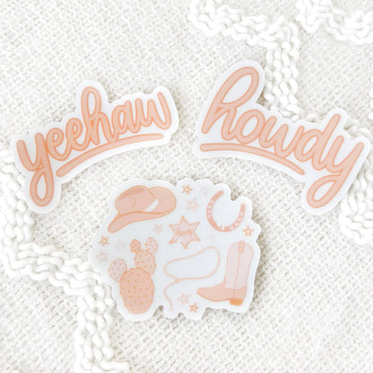 Howdy Sticker, 3x2 in. | Western